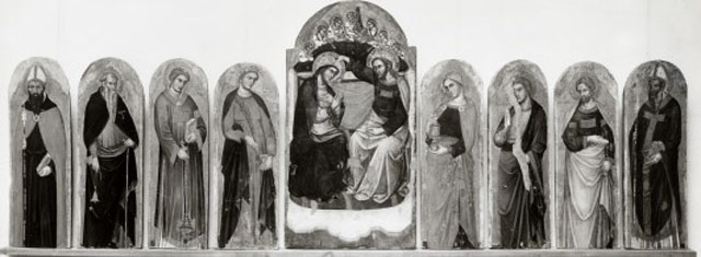 Muzeum Narodowe Cracovia — Jacobello di Bonomo - sec. XIV - Incoronazione di Maria Vergine; Santi — insieme
